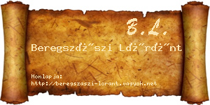 Beregszászi Lóránt névjegykártya