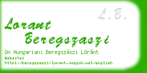 lorant beregszaszi business card