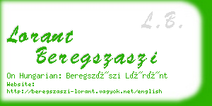 lorant beregszaszi business card